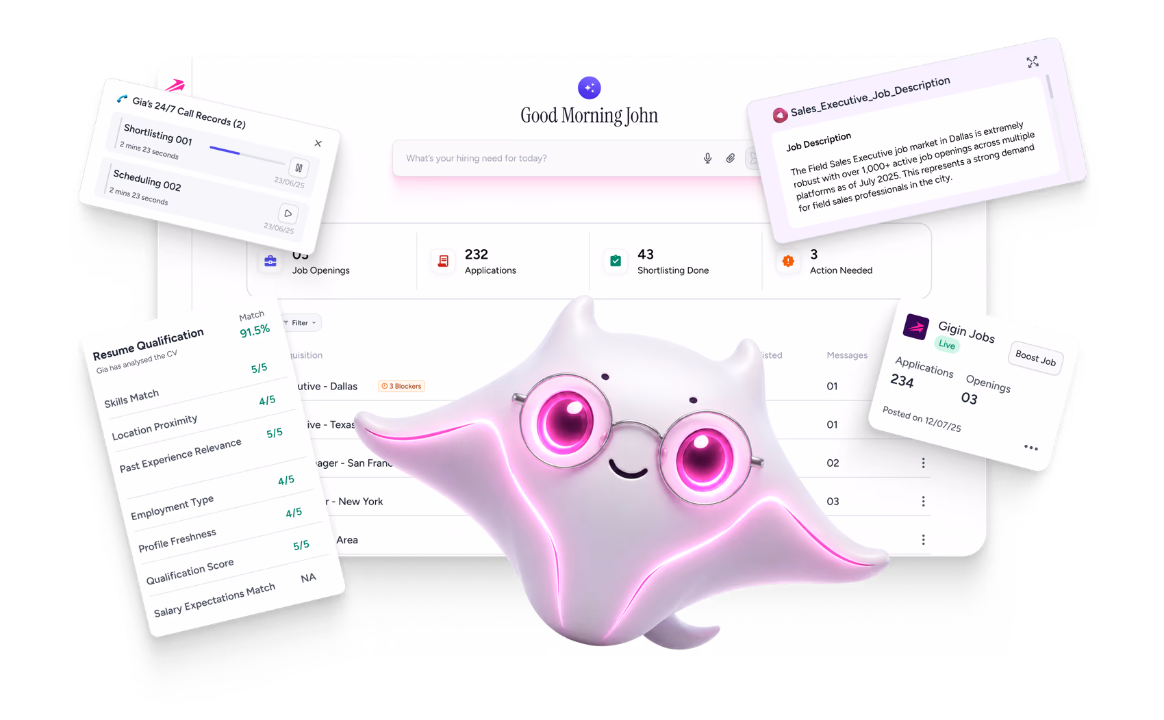 Agentic Suite — autonomous recruiting agents dashboard
